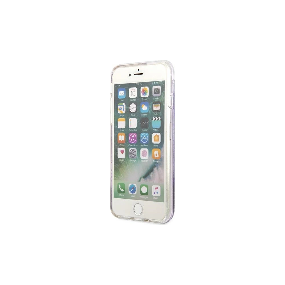 Hurtownia GSM - Etui Guess GUHCI8LFLSU Apple iPhone SE 2022/SE 2020/8/7 fialové/purple hardcase Květinová tekutá třpytka - GUE1813PRP - {ean13} - Hurt