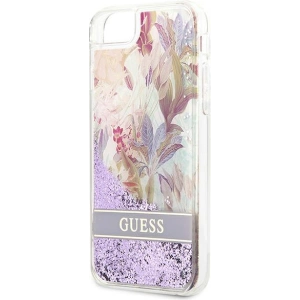 Hurtownia GSM - Case Guess GUHCI8LFLSU Apple iPhone SE 2022/SE 2020/8/7 lila/purple hardcase Flower Liquid Glitter - GUE1813PRP - {ean13} - Hurt