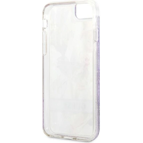 Etui Guess GUHCI8LFLSU Apple iPhone SE 2022/SE 2020/8/7 fioletowy/purple hardcase Flower Liquid Glitter