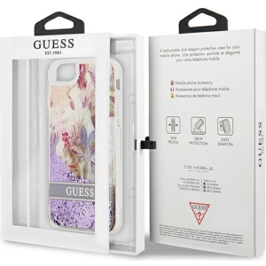 Hurtownia GSM - Case Guess GUHCI8LFLSU Apple iPhone SE 2022/SE 2020/8/7 lila/purple hardcase Flower Liquid Glitter - GUE1813PRP - {ean13} - Hurt