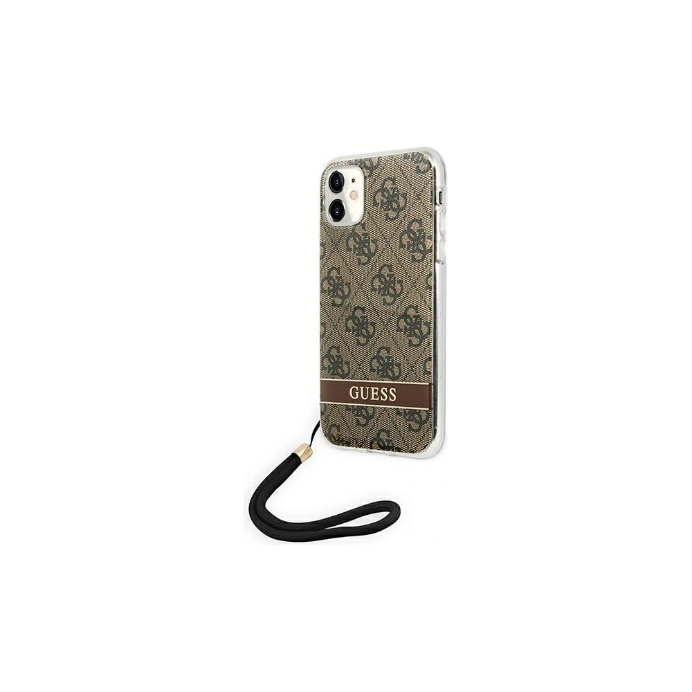 Hurtownia GSM - Etui Guess GUOHCN61H4STW Apple iPhone 11 hnědý/brown hardcase 4G Print Strap - GUE1814BR - {ean13} - Hurt