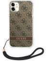 Hurtownia GSM - Etui Guess GUOHCN61H4STW Apple iPhone 11 brązowy/brown hardcase 4G Print Strap - GUE1814BR - {ean13} - Hurt