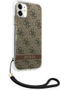 Hurtownia GSM - Etui Guess GUOHCN61H4STW Apple iPhone 11 brązowy/brown hardcase 4G Print Strap - GUE1814BR - {ean13} - Hurt