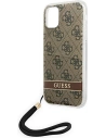 Hurtownia GSM - Etui Guess GUOHCN61H4STW Apple iPhone 11 brązowy/brown hardcase 4G Print Strap - GUE1814BR - {ean13} - Hurt
