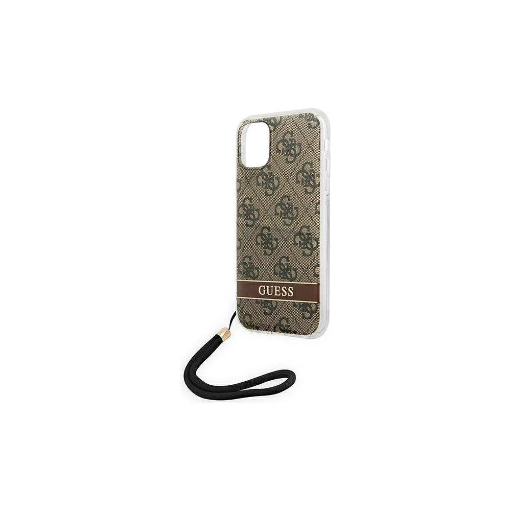 Hurtownia GSM - Etui Guess GUOHCN61H4STW Apple iPhone 11 hnědý/brown hardcase 4G Print Strap - GUE1814BR - {ean13} - Hurt