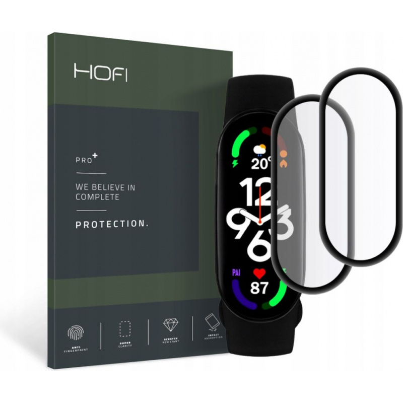 Hurtownia Hofi - 9589046923722 - HOFI238BLK - Szkło hybrydowe Hofi Hybrid Pro+ Xiaomi Mi Band 7 Black [2 PACK] - B2B homescreen