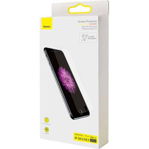 Szkło hartowane 0.3mm Baseus Apple iPhone SE 2022/SE 2020/8/7