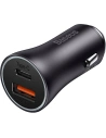 Baseus Golden Contactor Max Car Charger, USB + USB-C 60W (gray)