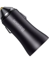 Baseus Golden Contactor Max Car Charger, USB + USB-C 60W (gray)