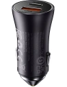 Baseus Golden Contactor Max Car Charger, USB + USB-C 60W (gray)