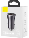 Baseus Golden Contactor Max Car Charger, USB + USB-C 60W (gray)