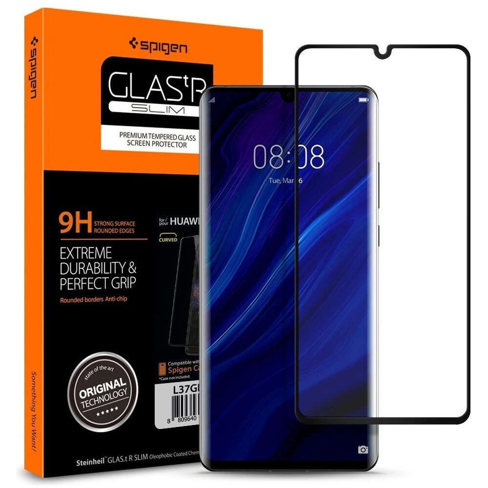 Hurtownia GSM - Spigen Sticlă temperată GLAS.tR Slim Huawei P30 Pro Full Cover Case Friendly - SPN334 - {ean13} - Hurt