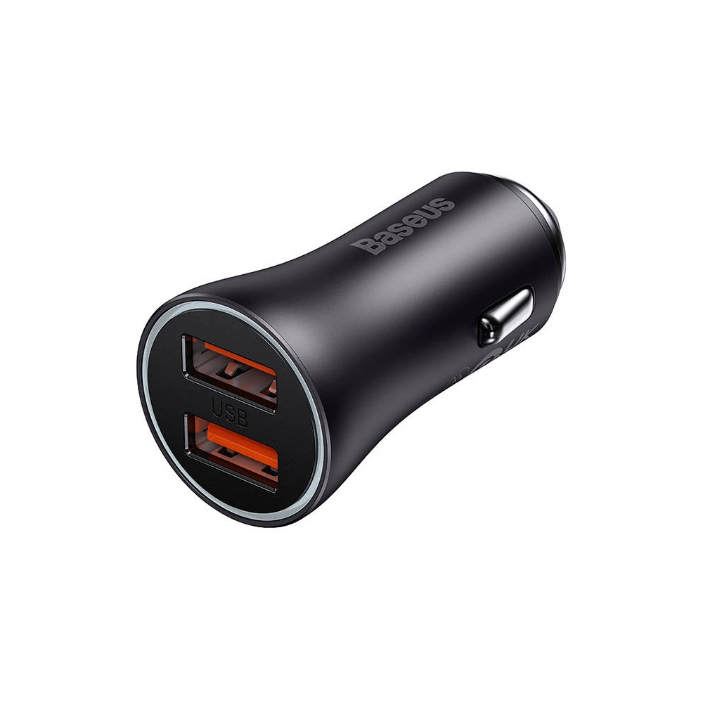 Hurtownia GSM - Automobilová nabíječka Baseus Golden Contactor Max, 2x USB, 60W (šedá) - BSU3252GRY - {ean13} - Hurt