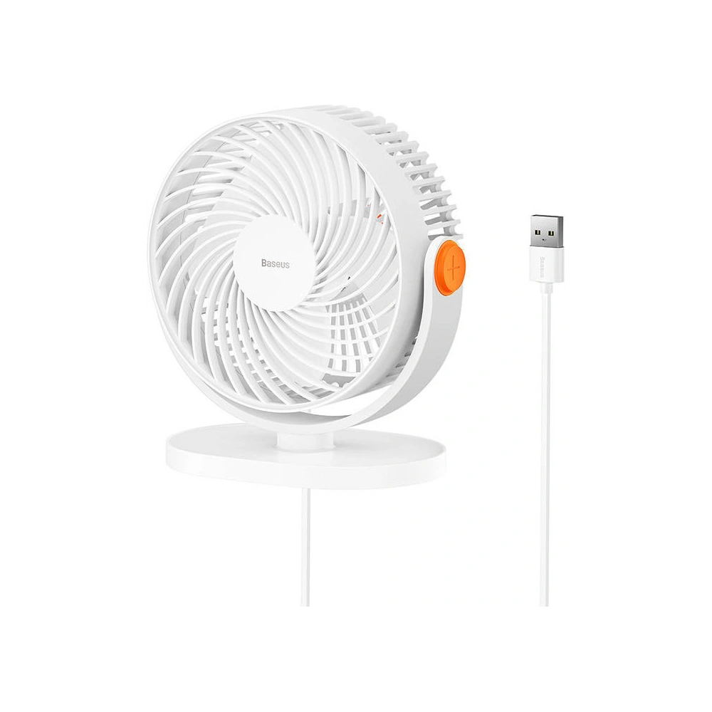 Stolní ventilátor Baseus Serenity, USB (bílý)