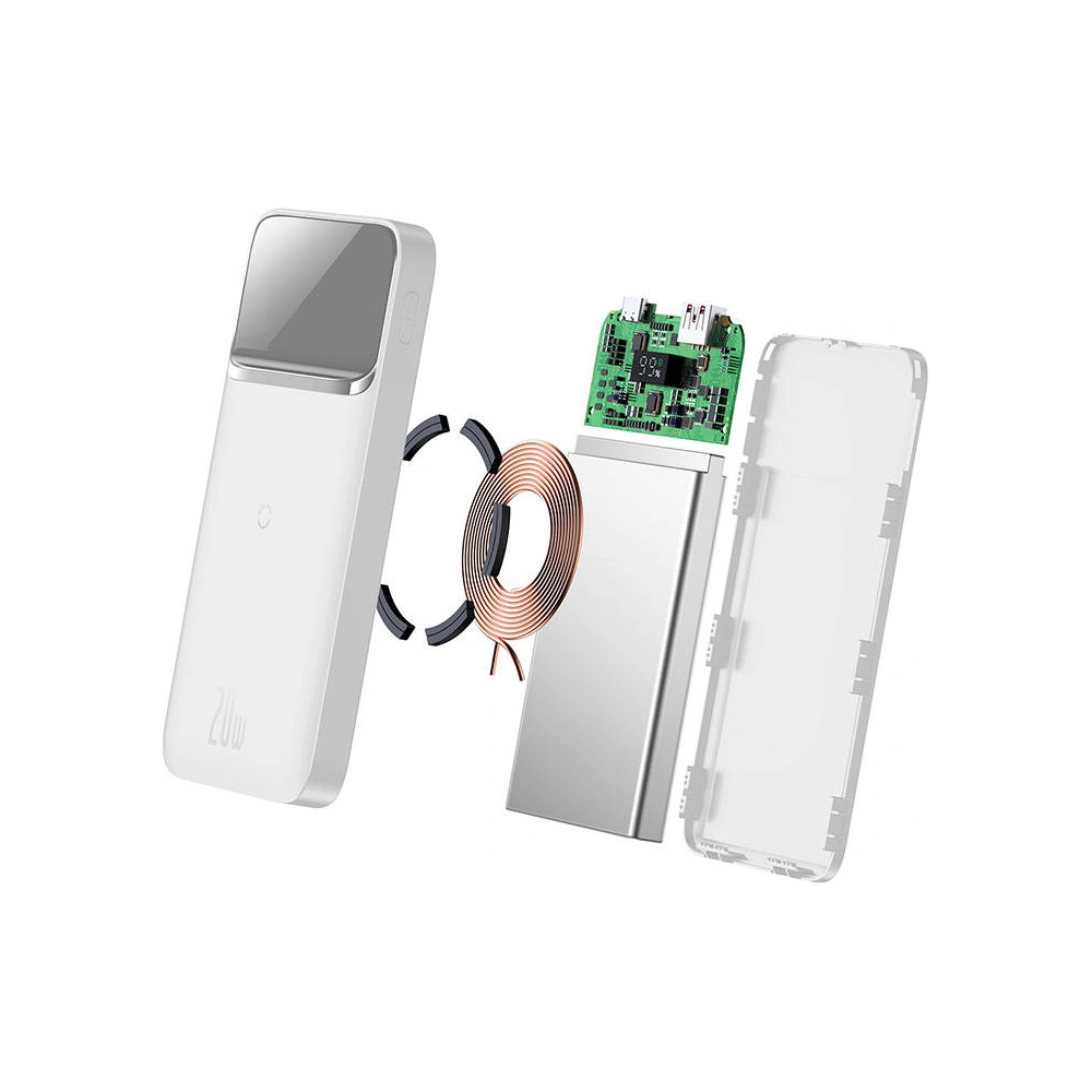 Hurtownia GSM - Powerbank Baseus Magnetic 10000mAh 20W (bílý) - BSU3257WHT - {ean13} - Hurt