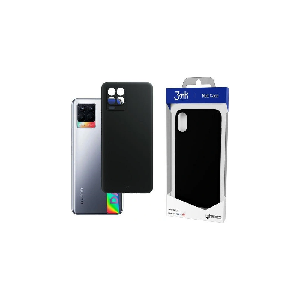 Hurtownia GSM - Etui 3MK Matt Case Realme 8 czarny/black - 3MK3418BLK - {ean13} - Hurt