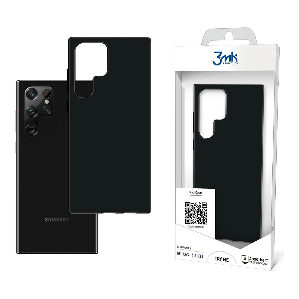 Hurtownia GSM - Etui 3MK Matt Case Samsung Galaxy S22 Ultra černý/black - 3MK3448BLK - {ean13} - Hurt