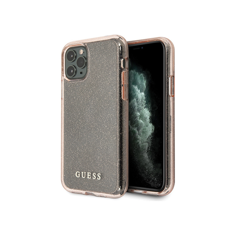 Guess Distributor - 3700740476062 - GUE1815PNK - Guess GUHCN65PCGLPI Apple iPhone 11 Pro Max pink hard case Glitter - B2B homescreen
