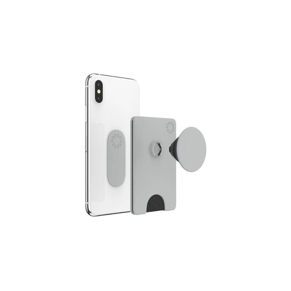 Hurtownia GSM - Uchop na telefon POPSOCKETS s pouzdrem na karty Popwallet+ Tech Grey - POP027 - {ean13} - Hurt
