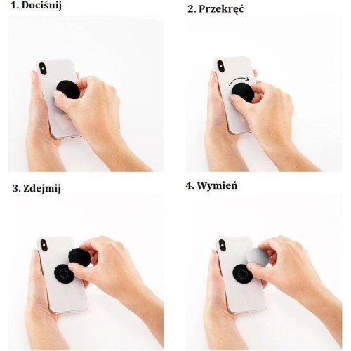 Elastyczny uchwyt do telefonu POPSOCKETS PopMount 2 Flex Black