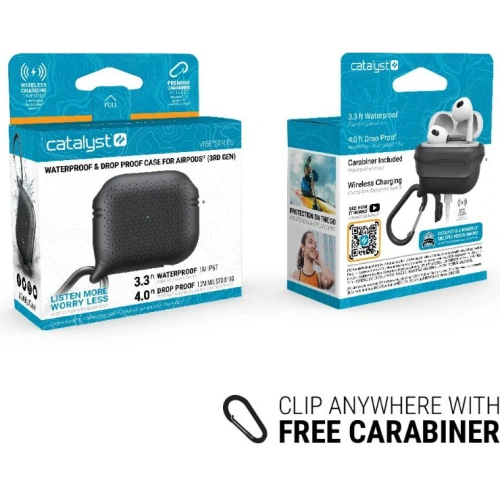 Etui Catalyst Waterproof Vibe Apple AirPods 3 czarne