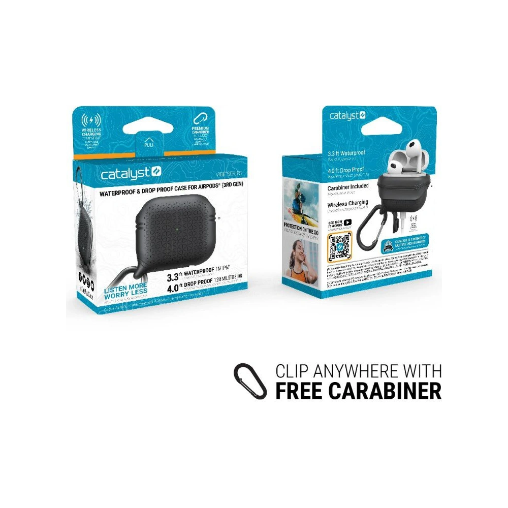 Hurtownia GSM - Etui Catalyst Waterproof Vibe Apple AirPods 3 czarne - CAT099BLK - {ean13} - Hurt