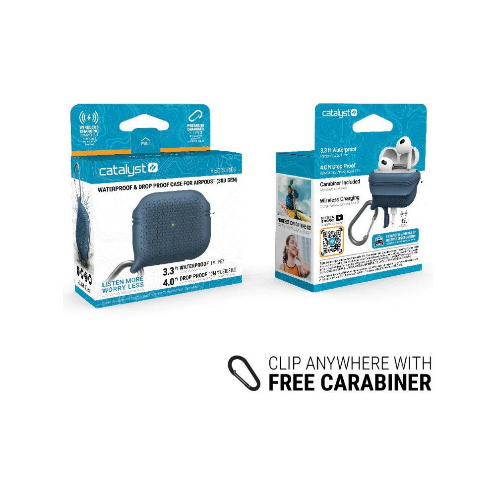 Hurtownia GSM - Etui Catalyst Waterproof Vibe Apple AirPods 3 modré - CAT107BLU - {ean13} - Hurt