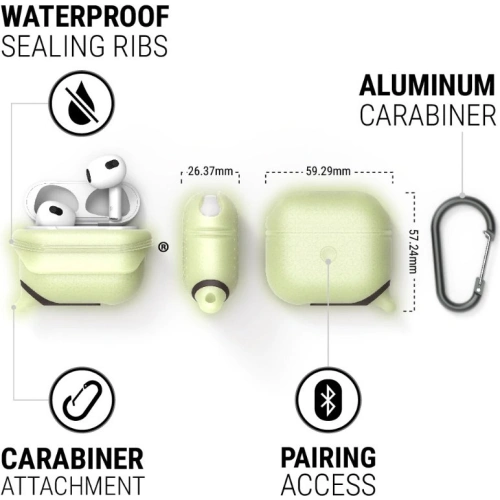 Etui Catalyst Waterproof Vibe Apple AirPods3 świecące w ciemności