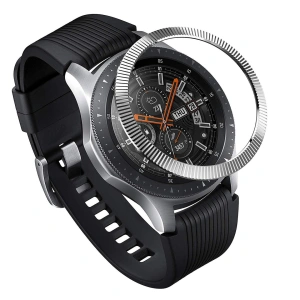 Nakładka na tachymetr Ringke Samsung Galaxy Gear S3/Watch 46mm stal nierdzewna prążkowana srebrna GW-46-12