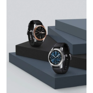 Nakładka na tachymetr Ringke Samsung Galaxy Gear S3/Watch 46mm stal nierdzewna prążkowana srebrna GW-46-12