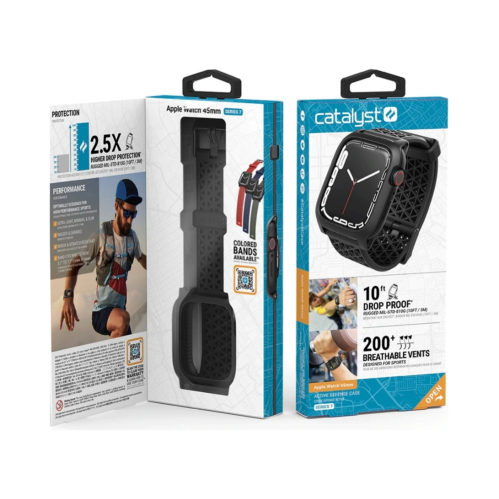 Hurtownia GSM - Etui Catalyst Active Defense Apple Watch 4/5/6/7/8/9/SE 44/45mm černé - CAT110BLK - {ean13} - Hurt