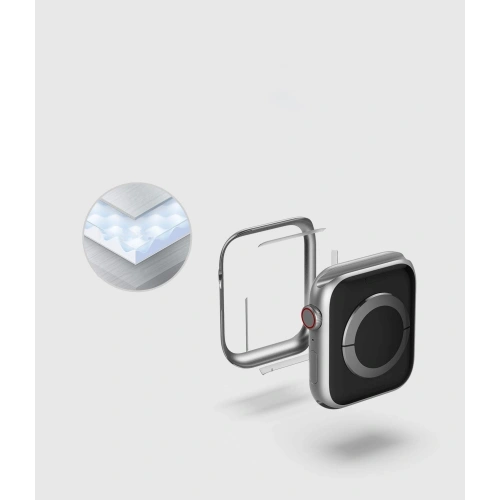 Nakładka Ringke Bezel Styling Apple Watch 4/5/6/7/8/9/SE 44/45mm stal nierdzewna Glossy Silver AW4-44-01