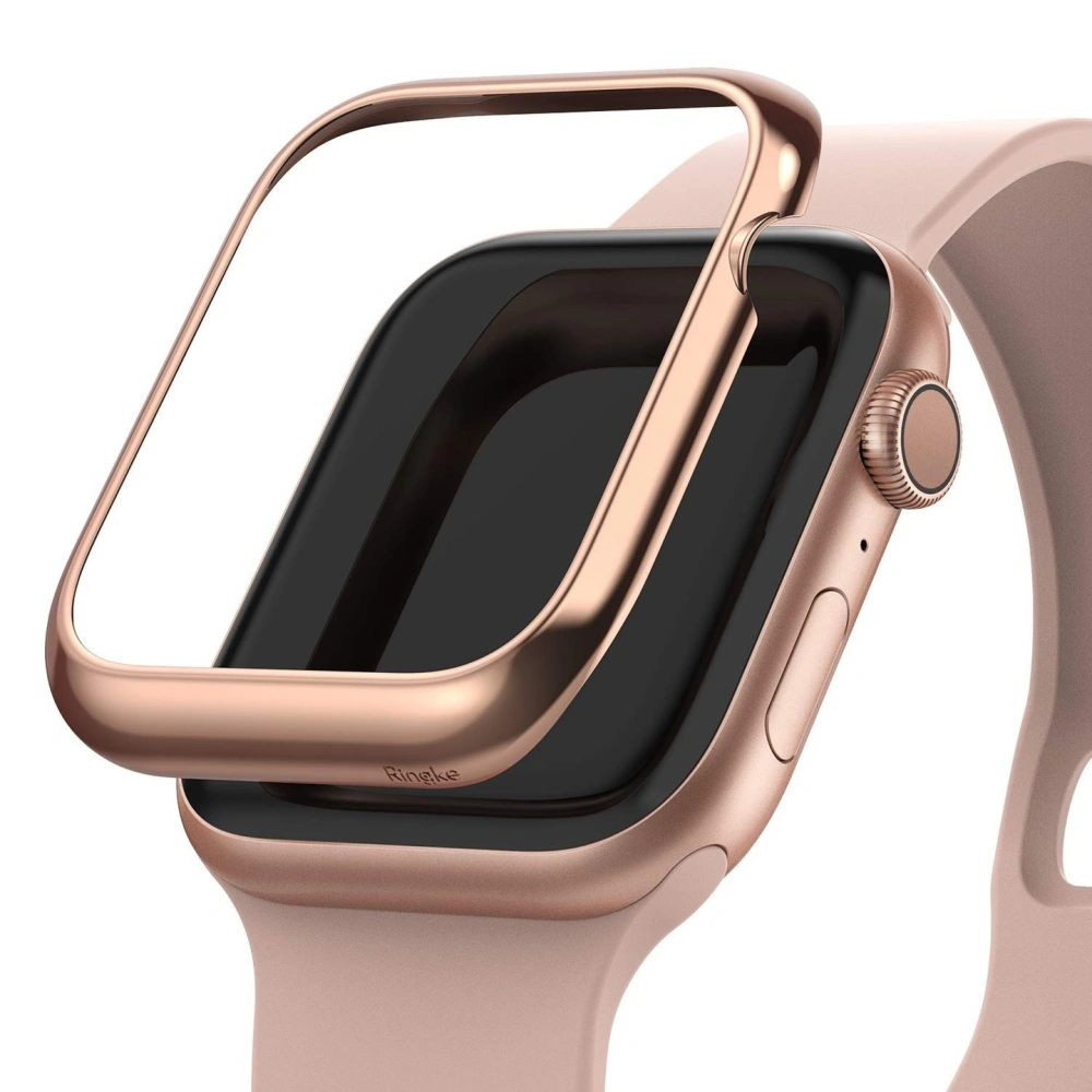 Wholesale Ringke Bezel Styling Apple Watch 5/4 44mm Stainless Steel Glossy Pink Gold AW4-44-02 - RGK898GPNK - {ean13} - Hurt