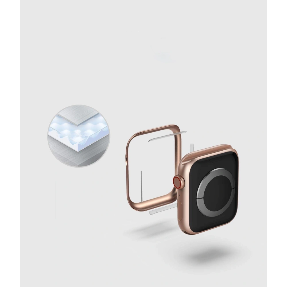 Hurtownia GSM - Nakládka Ringke Bezel Styling Apple Watch 4/5/6/7/8/9/SE 44/45mm nerezová ocel Lesklá Růžová Zlato AW4-44-02 - RGK898GPNK - {ean13} - Hurt