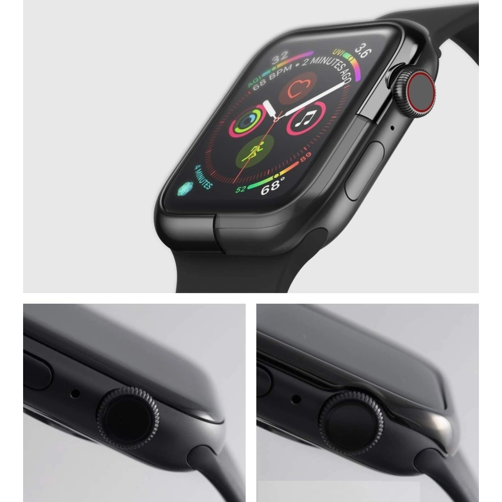 Hurtownia GSM - Nakládka Ringke Bezel Styling Apple Watch 4/5/6/7/8/9/SE 44/45mm nerezová ocel lesklá černá AW4-44-03 - RGK899GBLK - {ean13} - Hurt