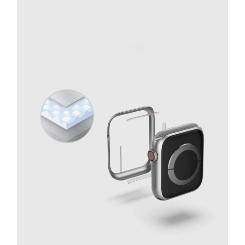 Nakładka Ringke Bezel Styling Apple Watch 4/5/6/7/8/9/SE 44/45mm stal nierdzewna Matte Silver AW4-44-09