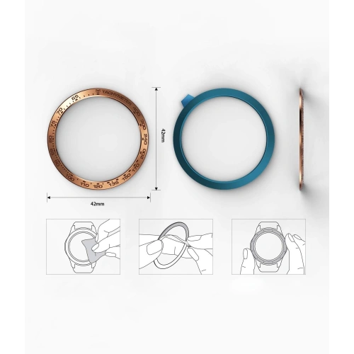 Nakładka na tachymetr Ringke Samsung Galaxy Sport/Watch 42mm stal nierdzewna złota GW-42-05