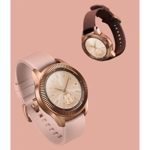 Nakładka na tachymetr Ringke Samsung Galaxy Sport/Watch 42mm stal nierdzewna prążkowana złota GW-42-06