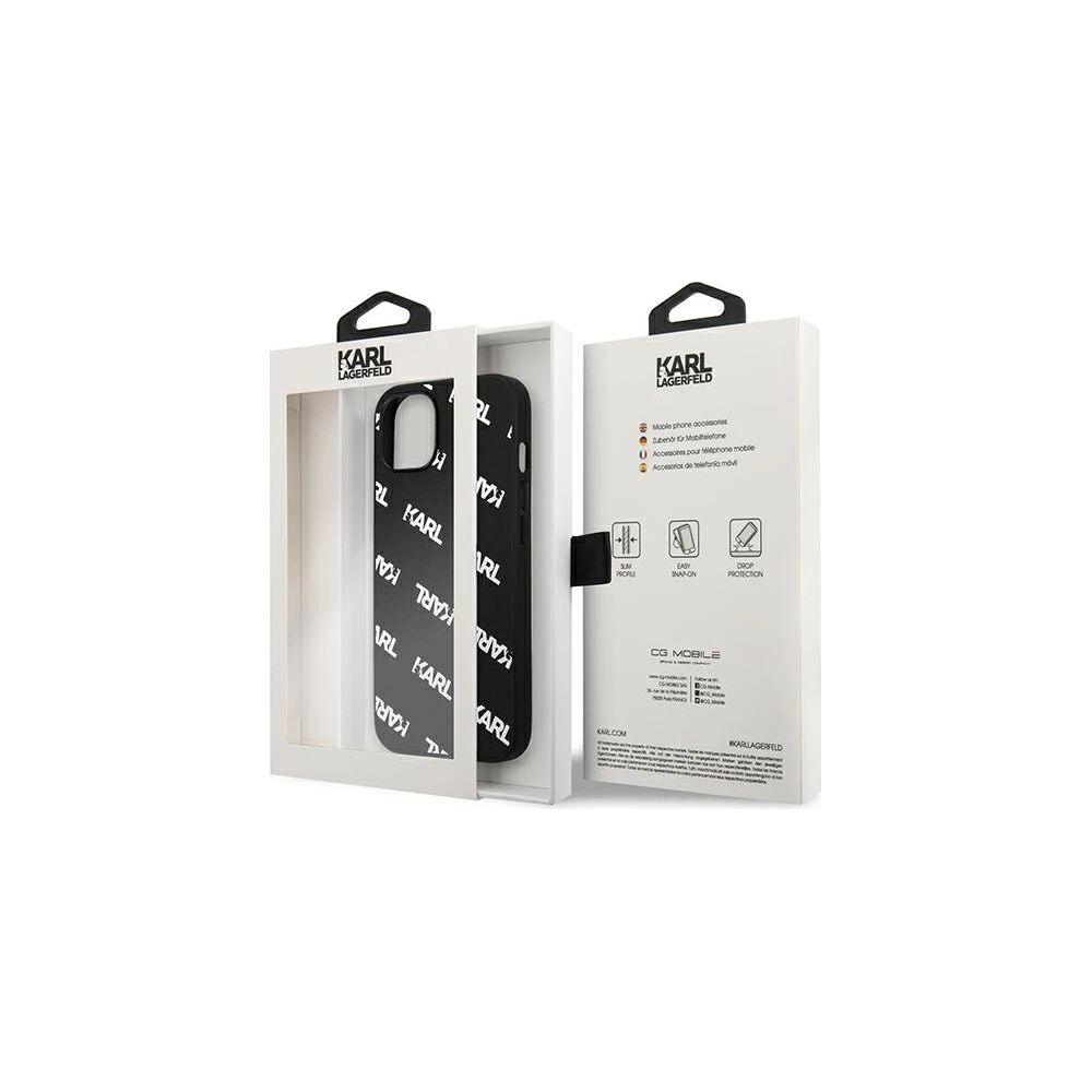 Hurtownia GSM - Etui Karl Lagerfeld KLHCP13MPULMBK3 Apple iPhone 13 hardcase černý/black Allover - KLD946BLK - {ean13} - Hurt
