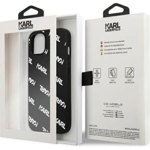 Hurtownia GSM - Etui Karl Lagerfeld KLHCP13SPULMBK3 Apple iPhone 13 mini hardcase czarny/black Allover - KLD947BLK - {ean13} - Hurt