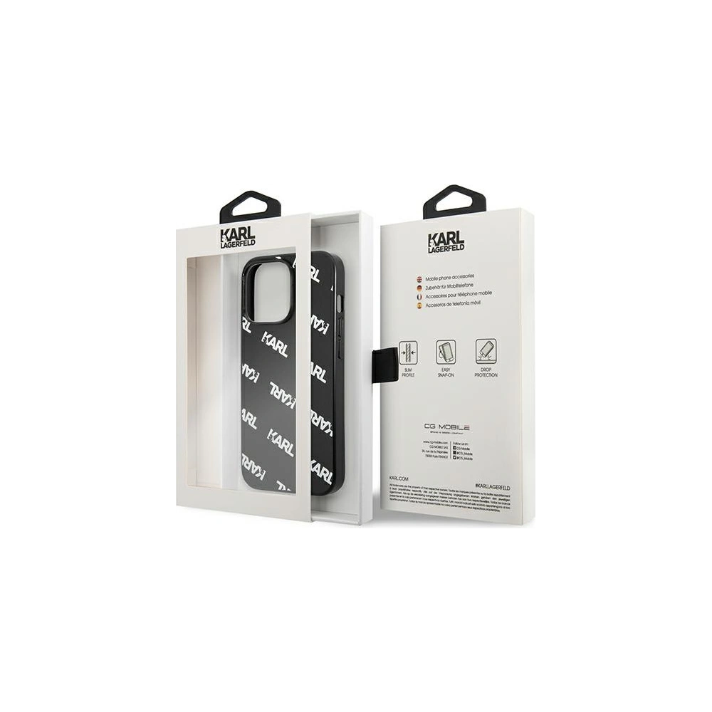Hurtownia GSM - Etui Karl Lagerfeld KLHCP13XPULMBK3 Apple iPhone 13 Pro Max tvrdý obal černý/black Allover - KLD948BLK - {ean13} - Hurt