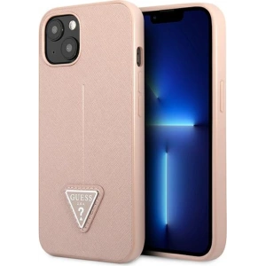 Hurtownia GSM - Etui Guess GUHCP13SPSATLP Apple iPhone 13 mini różowy/pink hardcase Saffiano Triangle Logo - GUE1816PNK - {ean13} - Hurt