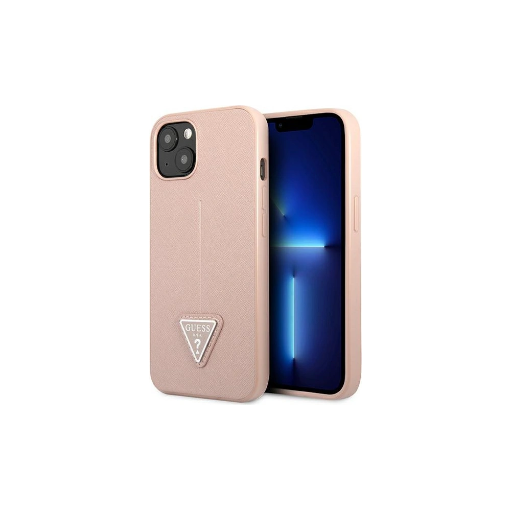 Hurtownia GSM - Etui Guess GUHCP13SPSATLP Apple iPhone 13 mini růžový/pink hardcase Saffiano Triangle Logo - GUE1816PNK - {ean13} - Hurt