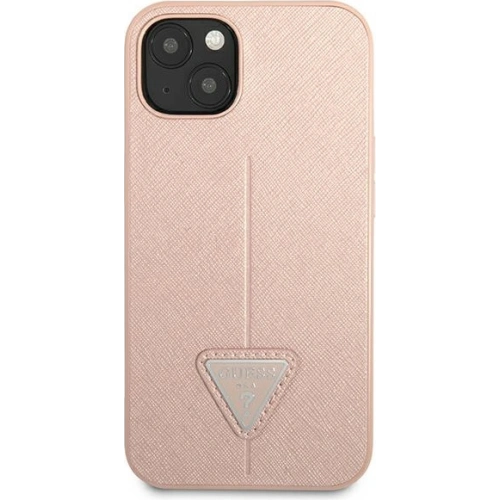 Etui Guess GUHCP13SPSATLP Apple iPhone 13 mini różowy/pink hardcase Saffiano Triangle Logo