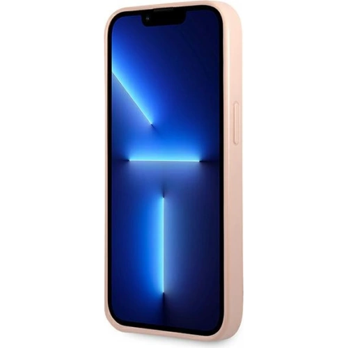 Etui Guess GUHCP13SPSATLP Apple iPhone 13 mini różowy/pink hardcase Saffiano Triangle Logo