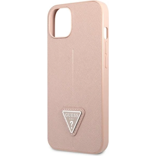 Etui Guess GUHCP13SPSATLP Apple iPhone 13 mini różowy/pink hardcase Saffiano Triangle Logo