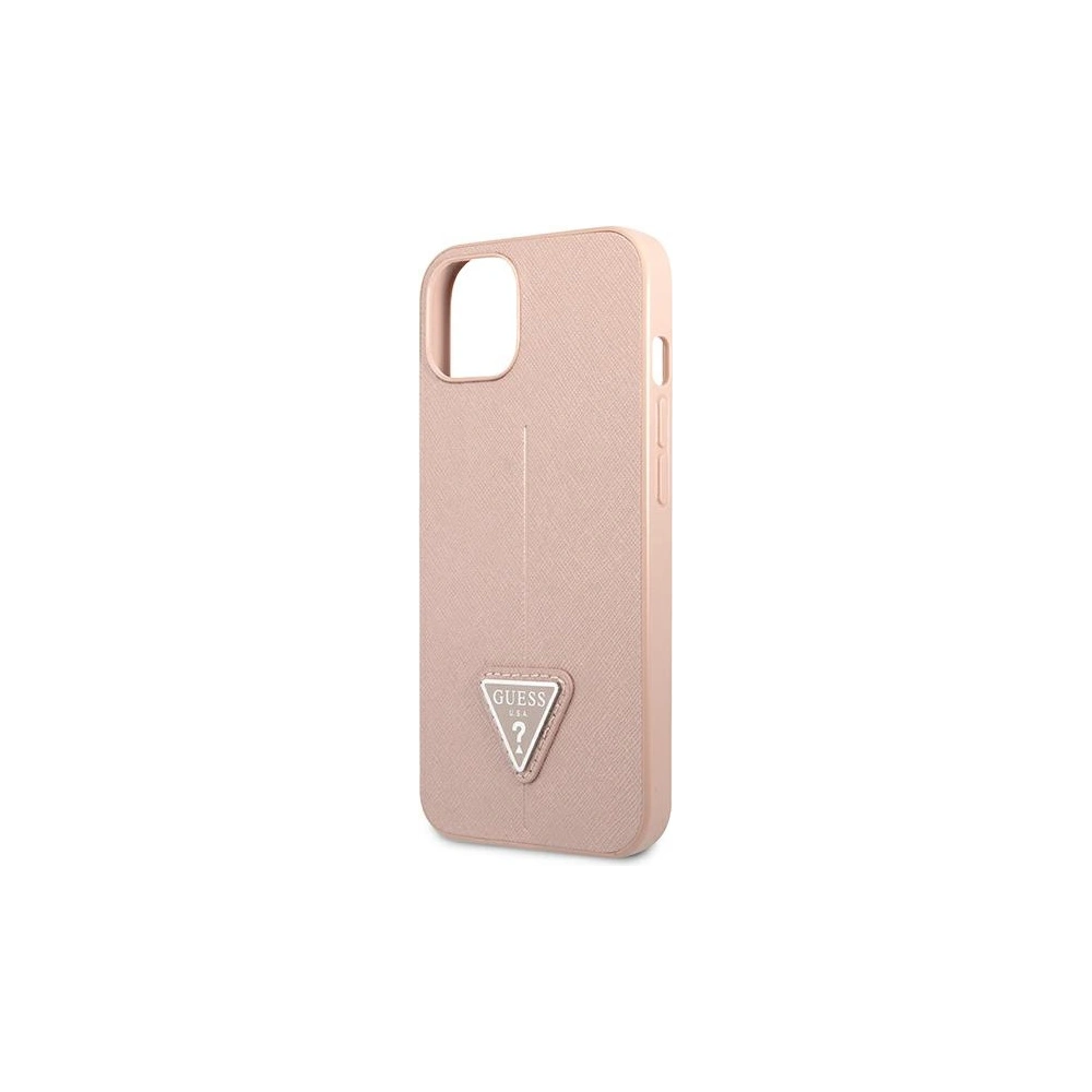Hurtownia GSM - Etui Guess GUHCP13SPSATLP Apple iPhone 13 mini różowy/pink hardcase Saffiano Triangle Logo - GUE1816PNK - {ean13} - Hurt