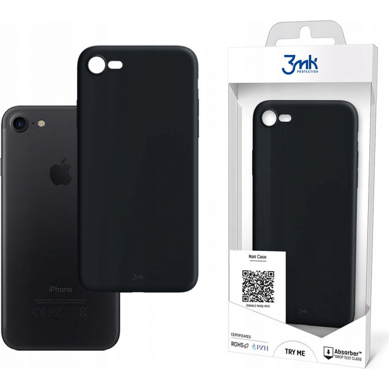 3MK Matt Case Apple iPhone SE 2022/SE 2020/8/7 black