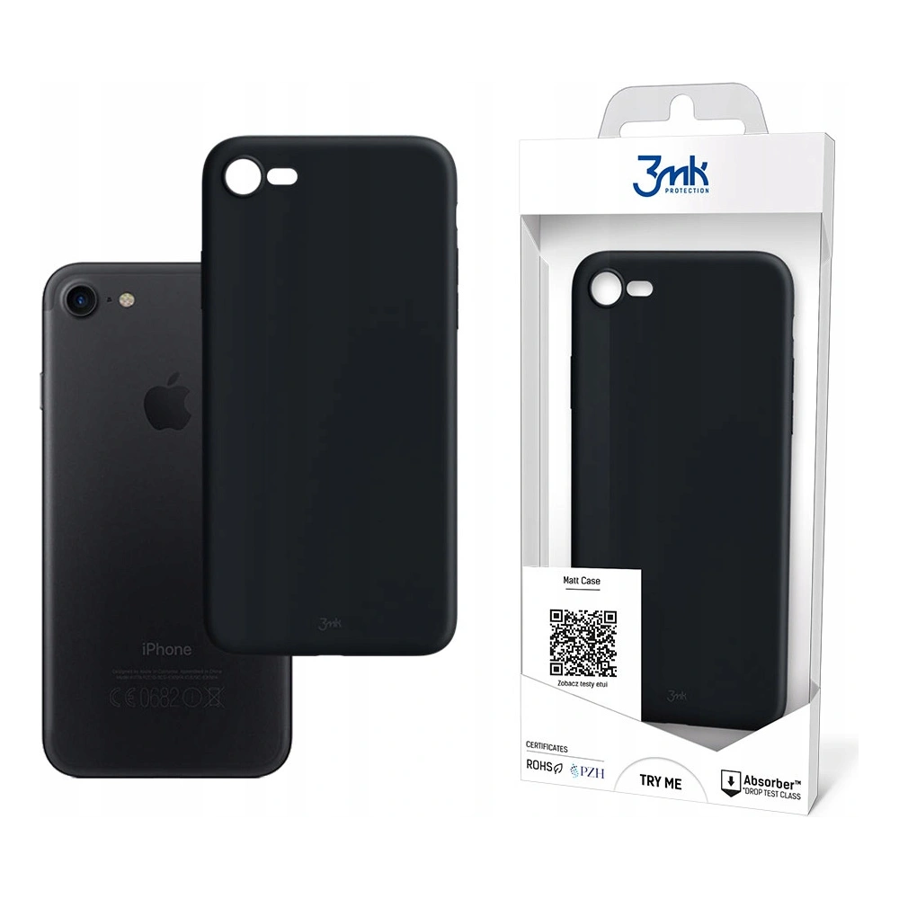 Hurtownia GSM - Etui 3MK Matt Case Apple iPhone SE 2022/SE 2020/8/7 černý/black - 3MK3589BLK - {ean13} - Hurt