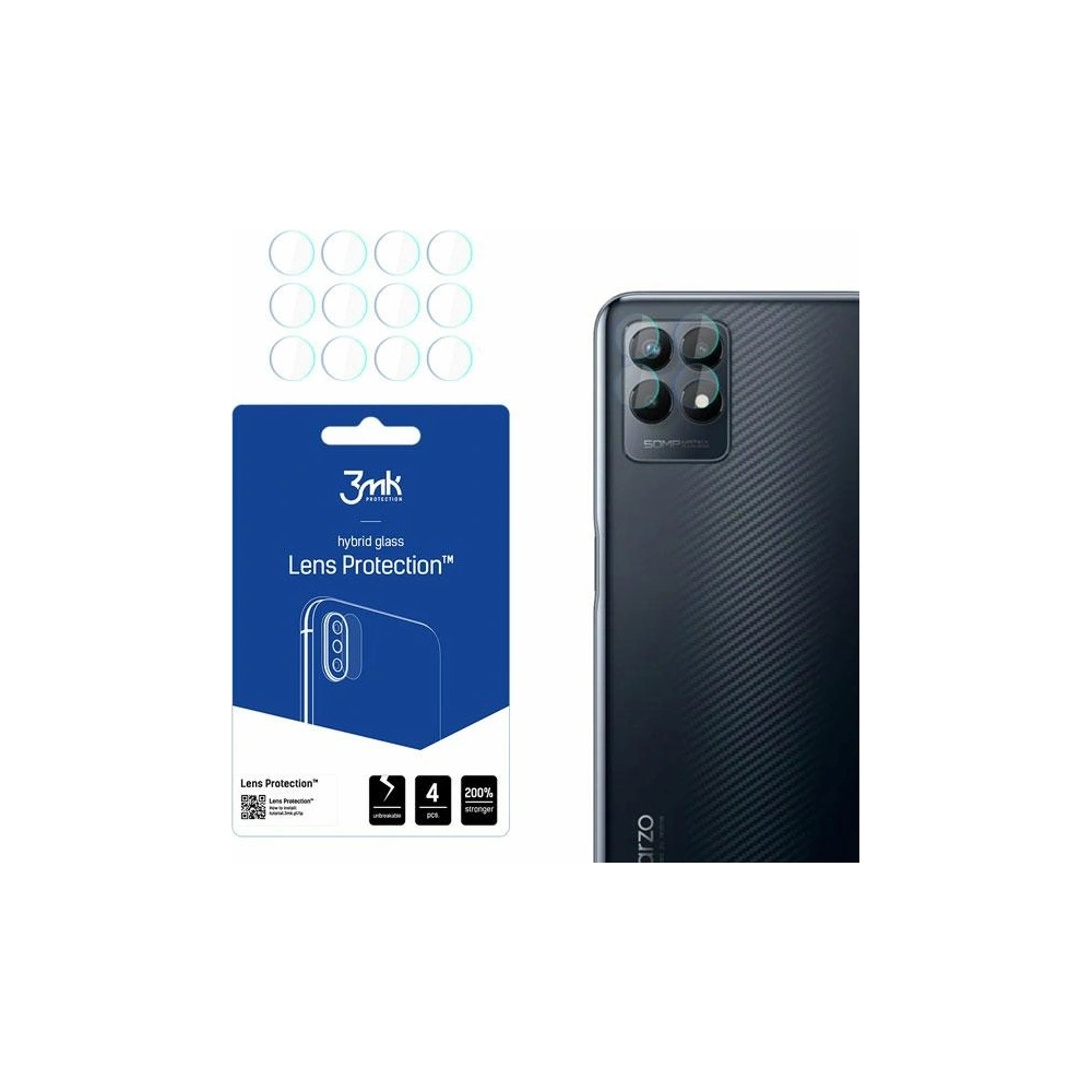 Hurtownia GSM - Hybridní sklo na objektiv fotoaparátu 3MK Ochrana objektivu Realme Narzo 50 5G [4 PACK] - 3MK3722 - {ean13} - Hurt